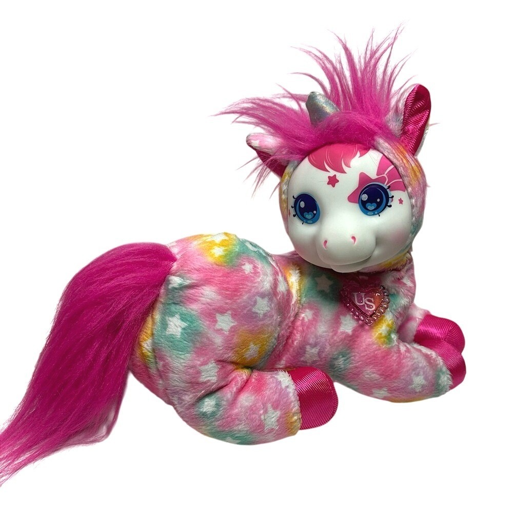 Unicorn Surprise Licorice Stuffed Animal Colorful Plush Just Play Toy Pink Stars